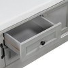 CAVINAS Storage Bench Shoe Rack with Drawers and Cabinets Removable Cushion for Entryway - 3 of 4
