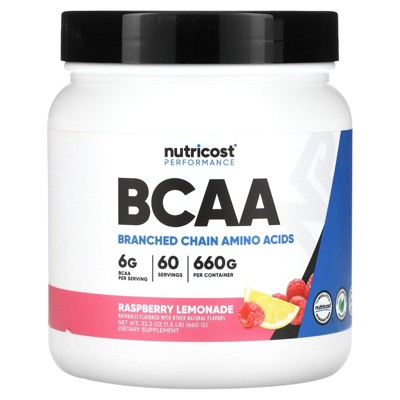 Nutricost Performance, BCAA, Raspberry Lemonade, 1.5 lb (660 g)