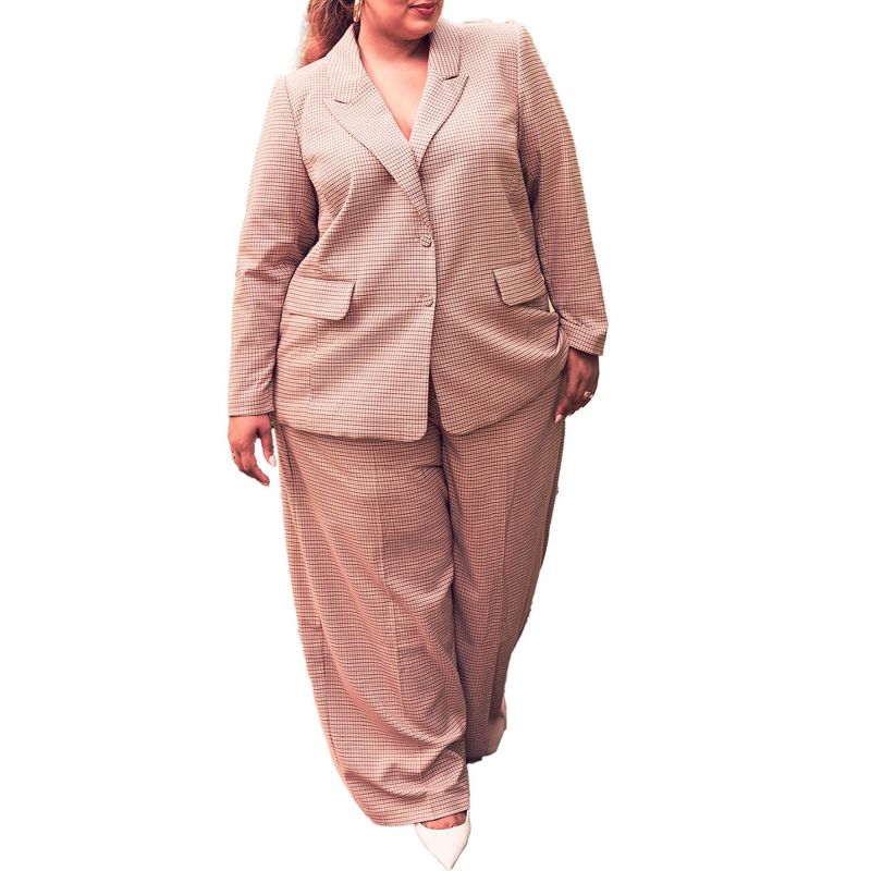 ELOQUII Women's Plus Size Wide Leg Suiting Pant, 1 of 2