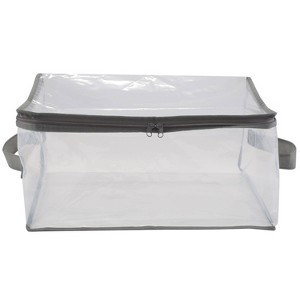 Simplify 2pk Blanket Storage Bag Small: Clear PEVA, Bedding Organizer, 18" H x 24" W x 12" D, 0.889 Volume Capacity - 1 of 4