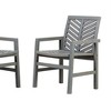 Sapphtopaz Outdoor Dining Chairs Set of 2 Modern Wood Patio Chairs with Arms for Patio, Poolside, Garden, Backyard - 2 of 4