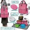 PetAmi Dog Travel Bag, Pet Supplies Accessories Organizer, Traveling Camping Weekend Essentials Kit, Food Container Collapsible Bowls - 2 of 4