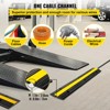 VEVOR 4 Pack of 1-Channel Rubber Cable Protector Ramps, 22046Lbs Load Capacity, Speed Bump Driveway Hose Cable Ramp Protective Cover, Black&Yellow - 4 of 4