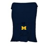 NCAA Michigan Wolverines Team Color Bloncho with Logo Patch and Faux Shearling Inside Throw Blanket - 3 of 3