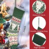 6 Pack Knitted Stockings with Golden Hooks 18'' Xmas Socks Fireplace Decor Traditional Holiday Hanging Gifts - 3 of 4