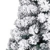 7ft PVC Flocking Christmas Tree 1300 Branches Spread Out Tree Realistic Easy Setup for Home Office Party Holiday Decoration As Shown - 2 of 4