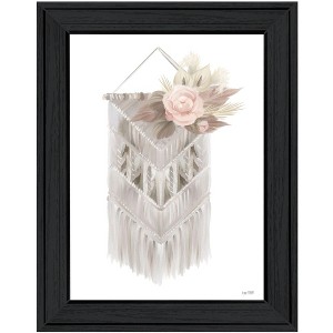 HomeRoots BOHEMIAN MACRAME Black Framed Print Wall Art - 1 of 4