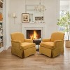 Art Leon Traditional Fabric Upholstered Swivel Accent Chair, Armchair with Wood Frame - 3 of 4