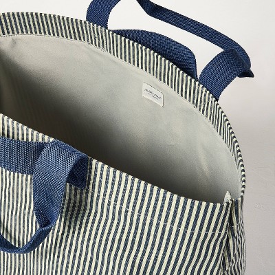 Hearth & Hand with Magnolia Canvas Beach Bag Striped Blue/Cream - Hearth & Hand™ with Magnolia — фото 3
