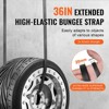 VEVOR 10 Piece Flat Bungee Cord, 20 mm Heavy Duty Bungee Straps with Steel S-Hooks, 36" Elastic Bungee Rope for Cargo, Tarps, Trucks and Tent, Black - 3 of 4