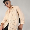 Campus Sutra Men Men's Beige Embroidered Flora Shirt - 2 of 3