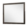 GlasFlength Decorative Wall Mirrors Natural Mirror Rustic Mirror Charming Mirror Wooden Mirror Rectangular Mirror for Dining Room, Brown, 44"*0.7"*37" - 3 of 4