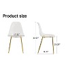 Modern Dining Chairs Set Of 6, Transparent Armless Crystal Chair With Metal Legs, Makeup Stool Negotiation Chair Set For Living Room - 4 of 4