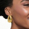Ross-Simons Italian 18kt Gold Over Sterling Openwork Hoop Earrings - 2 of 4