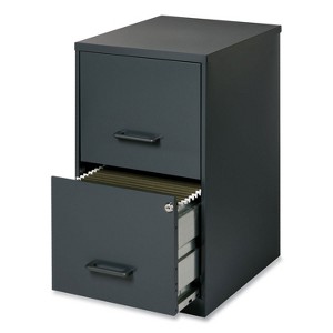 Office Designs Two-Drawer Vertical File Cabinet, 2 Letter-Size File Drawers, Graphite, 14.25" x 18" x 24.5" - 1 of 1