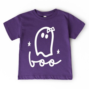 Boo Ghost Bow - Youth Short Sleeve Graphic T-Shirt and Toddler Short Sleeve Graphic T-Shirt - 1 of 3