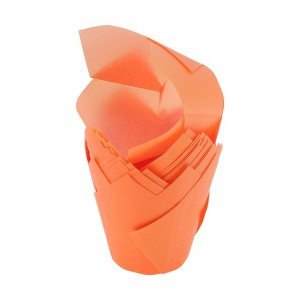 Unique Bargains Flame Shape Disposable Baking Cups Greaseproof Paper 1.97"x3.15" 50 Pcs - 1 of 4