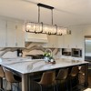 Ludomide 7- Lights Modern Rectangle Black and Gold Dining Room Chandelier, Pendant Light Fixture for Kitchen Island-L47 in. - 2 of 4