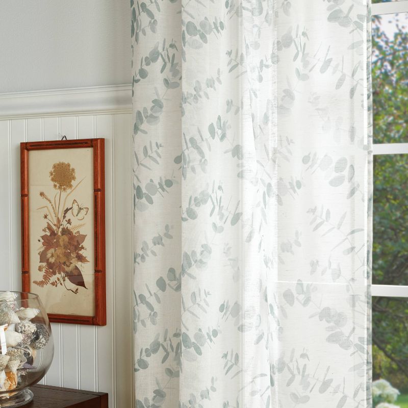 Set of 2 Eucalyptus Sheer Curtain Panels - Martha Stewart, 5 of 7