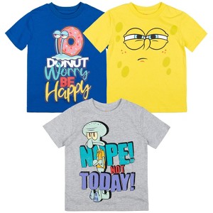 SpongeBob SquarePants 3 Pack T-Shirts Little Kid to Big Kid - 1 of 4