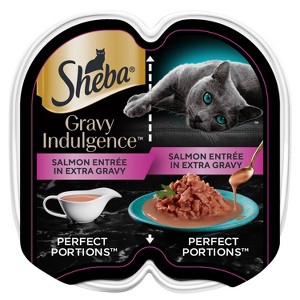 Sheba Salmon and Fish Flavor Gravy Indulgences Wet Cat Food - 2.64oz - 1 of 4