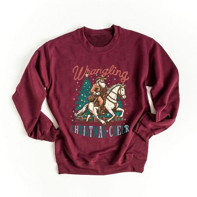 Simply Sage Market Women's Graphic Sweatshirt Wrangling Christmas Cheer