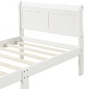 CAVINAS Twin Size Sleigh Bed Modern Wooden Bed Frame with Wood Slats, Headboard and Footboard for Bedroom - 3 of 4