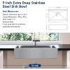 Acekool 30" Stainless Steel Farmhouse Sink Workstation, 30x20 Apron Front Single Bowl with Cutting Board & Accessories - 4 of 4