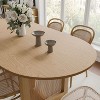 67 inch Vine Woven Oval Black Dining Table for 6 People Suitable for Dining Room and Living Room - 3 of 4