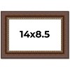 PosterPalooza | Photo Size Traditional Brown Picture Frame - UV Acrylic, Foam Board Backing, Hanging Hardware - 2 of 4