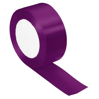 Unique Bargains Single Side Solid DIY Wrapping Decoration Roll Satin Ribbons