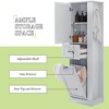 64' Tall Tilt Out Laundry Hamper Cabinet with Drawer and Storage Cabinet, Floorstanding Storage with Towel Rack - 4 of 4