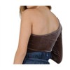 Women's One Shoulder Velvet Top - LUCCA - 2 of 4