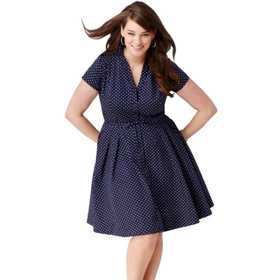 ellos Plus Size Sandy Shirtwaist Dress