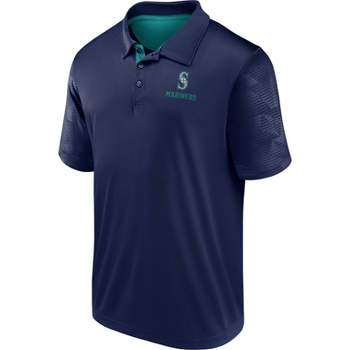 MLB Seattle Mariners Men's Short Sleeve Polo T-Shirt