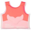 Sunnylife Kids Swim Vest 3-6 - Melody the Mermaid, Neon Strawberry, 66lb Cap - 2 of 4