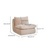 Ergonomic Corduroy Bean Bag Chair for Adults, Oversized Memory Foam Floor Sofa for Living Room, Bedroom or Game Room–The Pop Home - 3 of 4