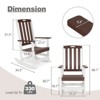 Aoodor Outdoor Rocking Chair, HDPE Slatted Porch Rocker with Armrests, All-Weather Design for Outdoor or Indoor - 4 of 4