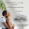 Le Sha Anniversary Ring Wedding Band for Women Cubic Zirconia Sterling Silver by Ginger Lyne - 2 of 4