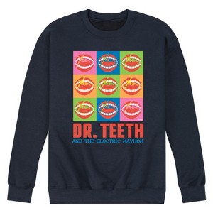 Men's - Disney - Dr. Teeth And The Electric Mayhem Mouth Grid Graphic Fleece Sweatshirt - 1 of 4