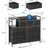 Tall 9-Drawer Dresser TV Stand with Integrated Charging Station–Sturdy Wood&Metal Frame Supports Up to 45"TVs,Perfect for Storage&Closet Organization - 2 of 4