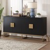 Sideboard Buffet Cabinet, Kitchen Pantry Storage Cabinet With Adjustable Shelves, 4 Doors, Iron Legs, Media Console - 2 of 4