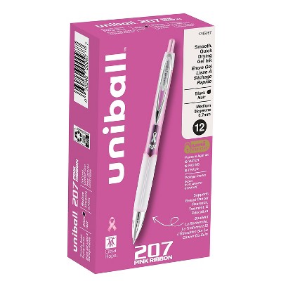 uni-ball 207 Pink Ribbon RT Retractable Gel Pens Medium Point 751774