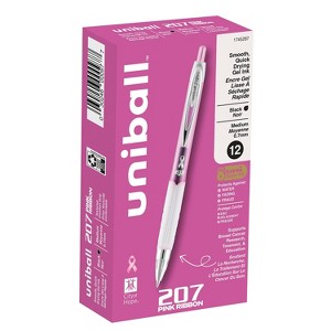 uni-ball 207 Pink Ribbon RT Retractable Gel Pens Medium Point 751774 - 1 of 4