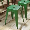 Emma and Oliver 18 Inch Table Height Indoor Stackable Metal Dining Stool-Set of 4 - image 4 of 4