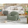 Kids Sofa Chair, 2-in-1 Convertible Toddler Couch Lounge, Comfy Fold Out Teddy Fleece Fabric Children's Sofa Bed - 4 of 4