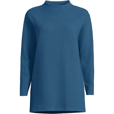 Lands' End Women's Long Sleeve Jersey A-line Tunic - X Large - Evening Blue  : Target