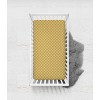 Bacati - Dots Pin Stripes Gray Yellow 3 pcToddler Sheet Set - 3 of 4