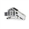 Gulches Removable Tray Ramp wooden outdoor chicken hutch coop with running cage with wheels ,Gray - 3 of 4