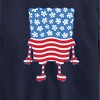 Boys' - SpongeBob SquarePants - Silhouette Stars Stripes Graphic Long Sleeve Fleece Sweatshirt - 2 of 4